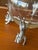 Folk Art Vintage Arthur Court Glass Bowl on Silver Rabbit Stand For Sale - Image 3 of 7
