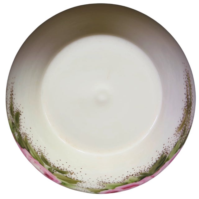 Rose Bouquet Hand-Painted Large Milk Glass Vase, Circa Late 20th Century For Sale In Richmond - Image 6 of 7