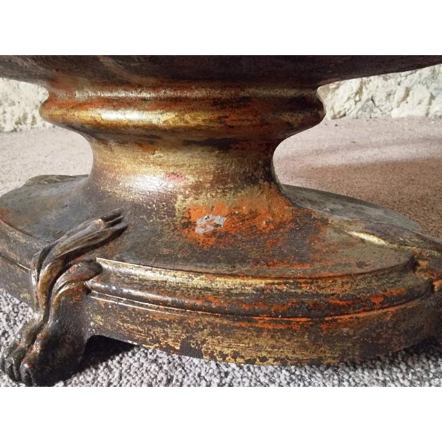 Large Antique Cast Iron Jardinière on Foot, France, 1900s For Sale - Image 5 of 12