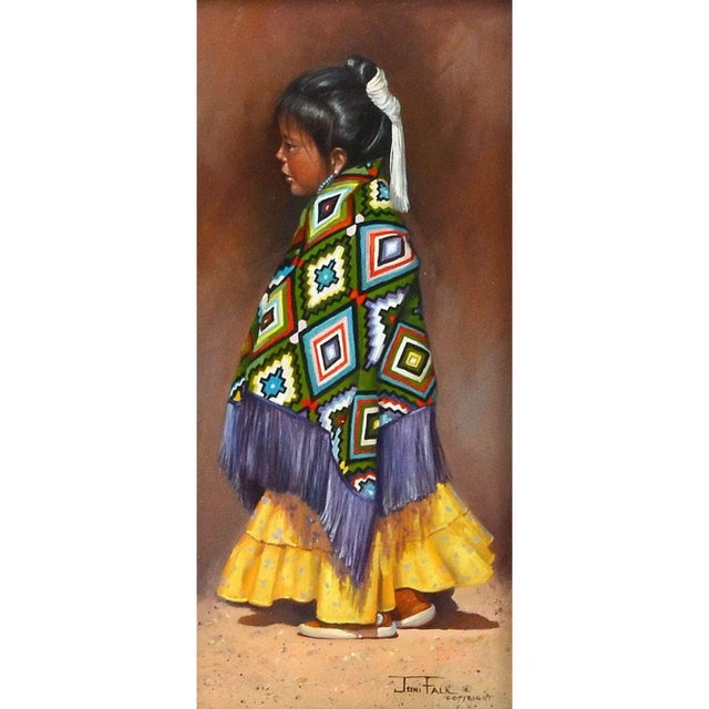 Framed oil on panel "Aura of Innocence" by Joni Falk. Dimensions (Image) 12″H x 6″W; (Frame) 20.25″H x 14″W x 1″D About...