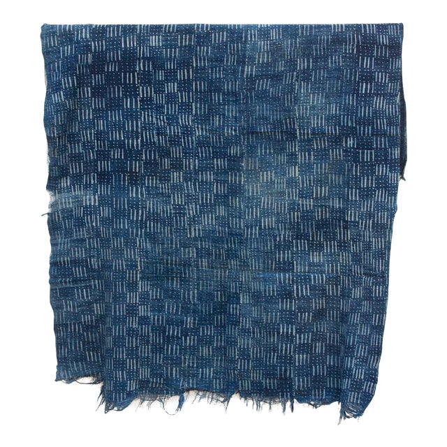Kanaga Indigo Mud Cloth Throw For Sale