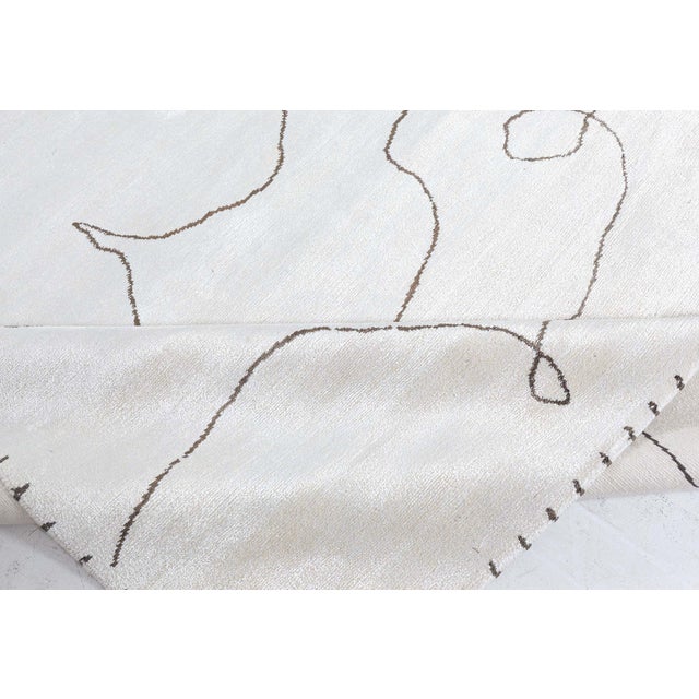 Contemporary Cocteau Hand Knotted Silk Rug by Doris Leslie Blau For Sale - Image 4 of 8