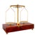 Antique Balance scale by Seederer & Kohlbusch on wooden base with drawer and damascene finished plates, circa 1900. [JW...