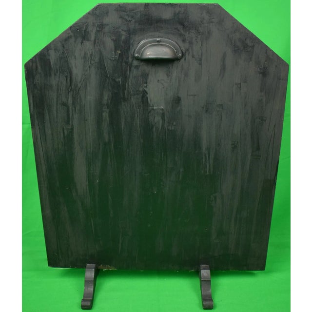 Mid 20th Century Hand-Painted Steeplechaser #3 Doorstop/ Wood Slat Screen For Sale - Image 4 of 6