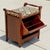 Vintage English-Style Mahogany Hall Bench With Shoe Storage Cabinet & Upholstered Seat For Sale In Naples, FL - Image 6 of 11