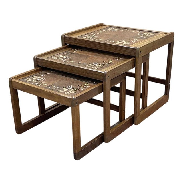 Vintage Teak Nesting Tables, 1970s, Set of 3 For Sale - Image 12 of 12