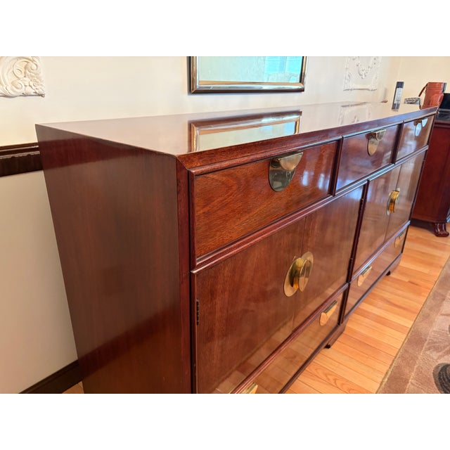 Hollywood Regency 1980s Thomasville "Horizon" Collection Sideboard Credenza For Sale - Image 3 of 7