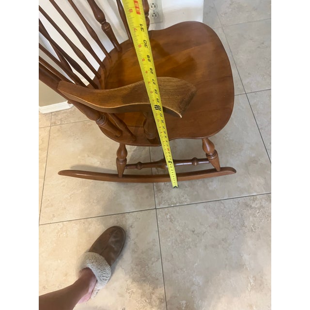 Vintage Nichols & Stone Co Solid Maple Rocker Chair For Sale - Image 11 of 12