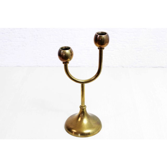 Vintage Brass Candleholder, 1970s For Sale - Image 10 of 11
