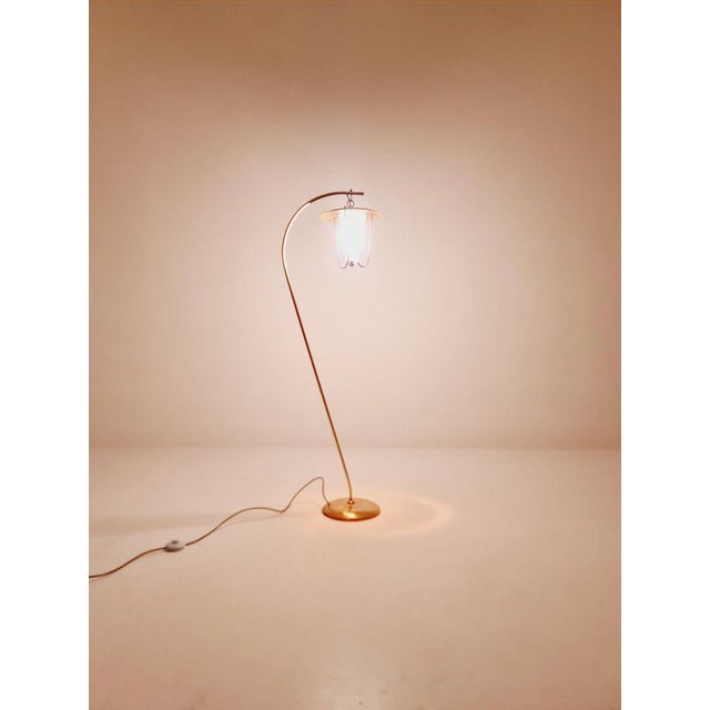 Mid-Century German Arc Floor Lamp in Brass, 1960s For Sale - Image 9 of 12