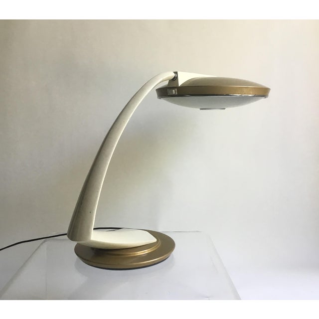 Beige Boomerang Desk Lamp by Marjolein Fase for Fase, 1960s For Sale - Image 8 of 10