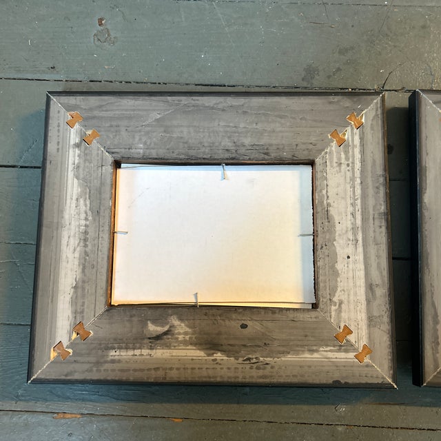 2020s Two Contemporary Original Abstract Landscape Blue Ink Watercolor Paintings - Set of Two For Sale - Image 5 of 5