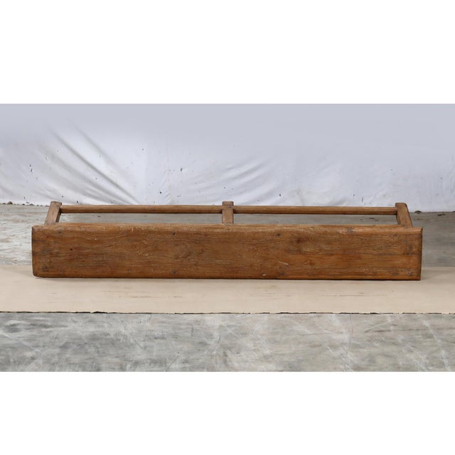 1950s Vintage Indian Teakwood Bench For Sale - Image 5 of 7
