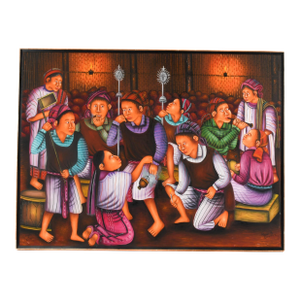 Framed Signed Pascual Pur Gonzalez Guatemalan Mayan Artwork