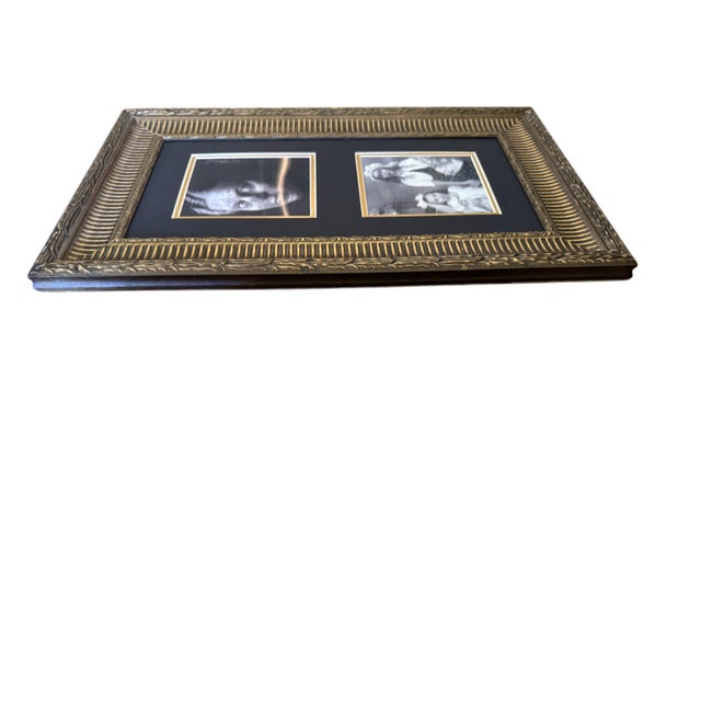Framed Halloween Lenticular Hologram Double Portrait in Ornate Antique Gold Frame For Sale - Image 4 of 8