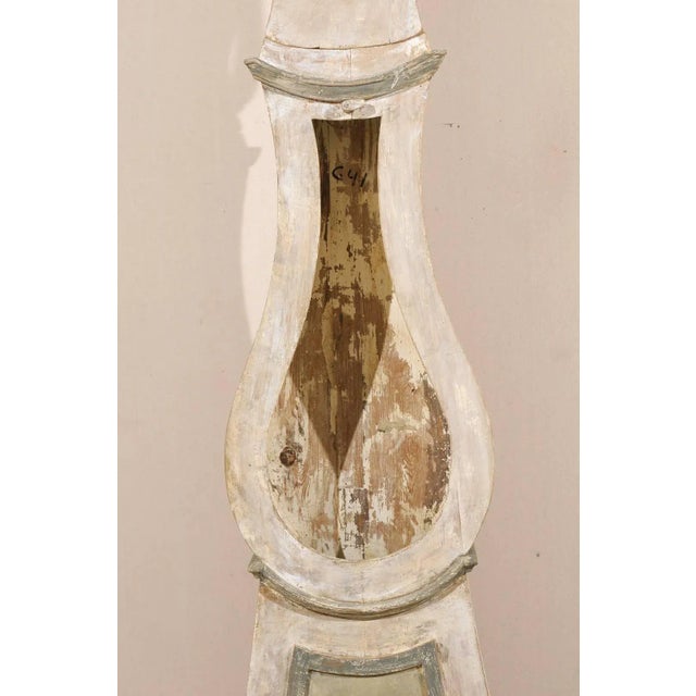 Taupe 19th Century Circle Face and Tear Drop Shape Floor Clock from Sweden For Sale - Image 8 of 10