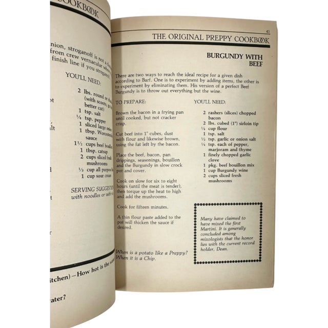 Green The Original Preppy Cookbook by d.j. Arneson 1981 Paperback For Sale - Image 8 of 11
