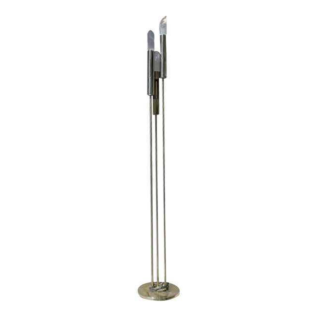 Unique Floor Lamp With Lucite Prisms For Sale