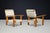 Italian Pine and Woven Cord Lounge Chairs, 1970s, Set of 2 For Sale - Image 4 of 17