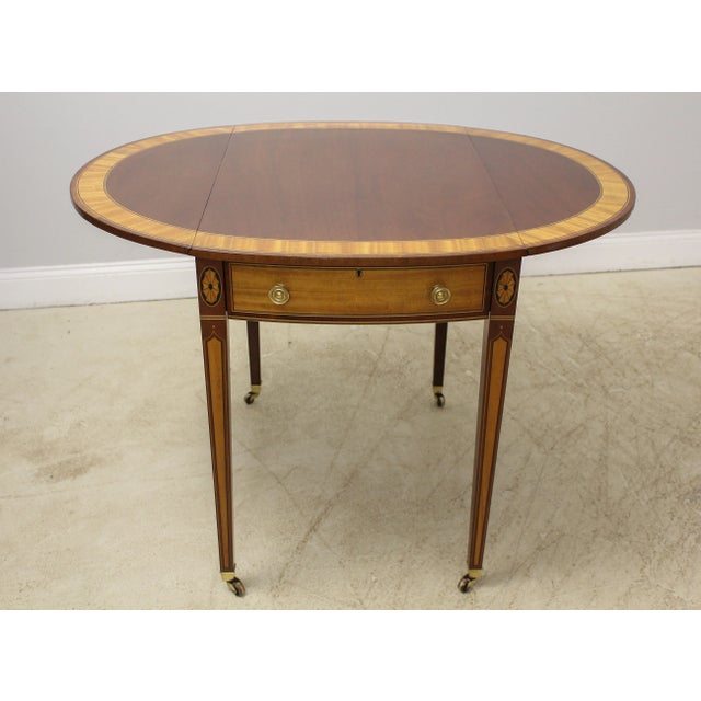Wood Century British National Trust Collection Pembroke Table For Sale - Image 7 of 12