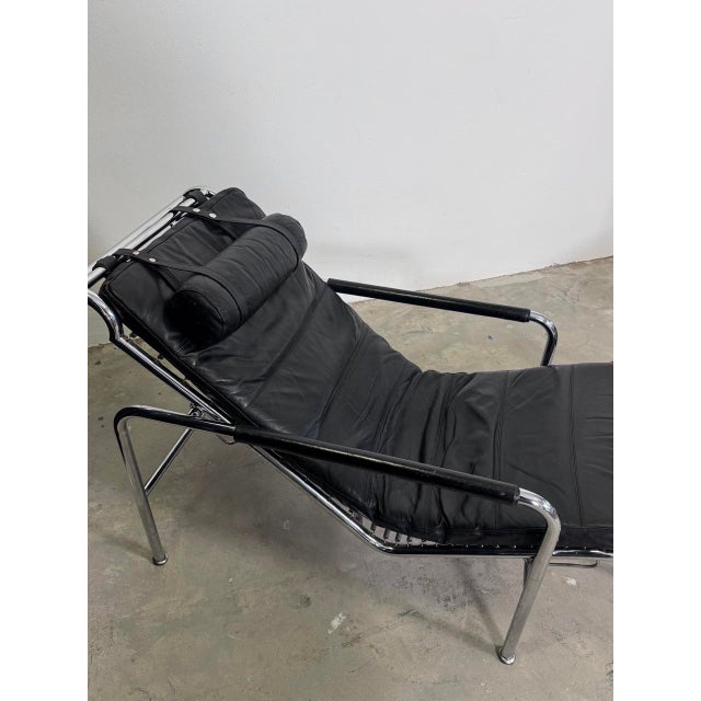 Genni Chair in Leather and Chrome by Gabriele Mucchi for Zanotta, 1970s For Sale - Image 12 of 17