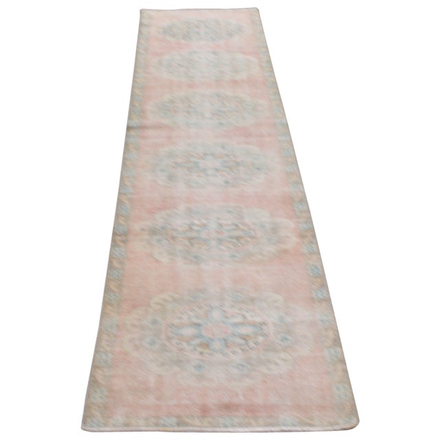 Turkish Vintage Turkish Anatolian Hand Knotted Wool Rug, 2'6x10'2 For Sale - Image 3 of 5