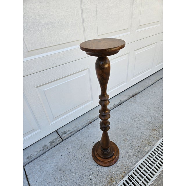 Mid 20th Century Antique Candle or Plant Stand For Sale - Image 5 of 11
