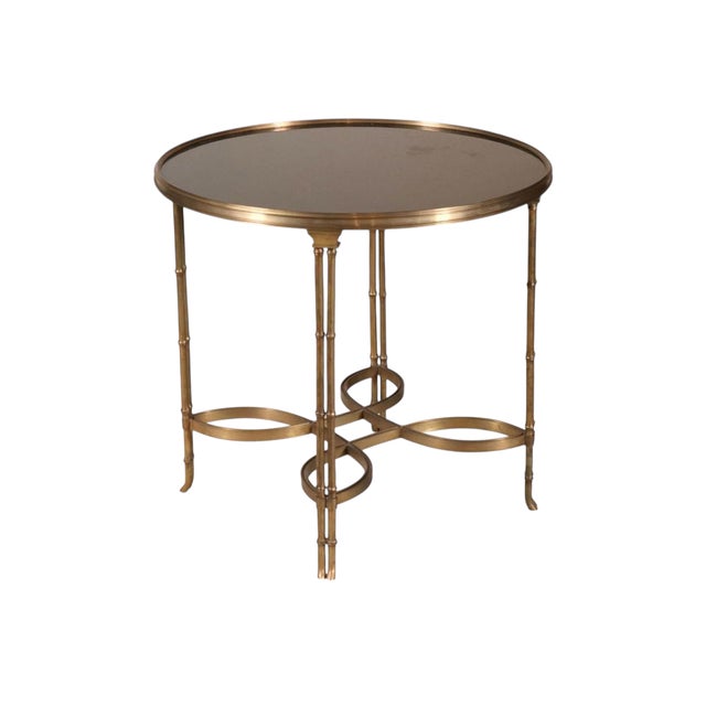 Neoclassical Style Bronze & Granite Gueridon Side Table.