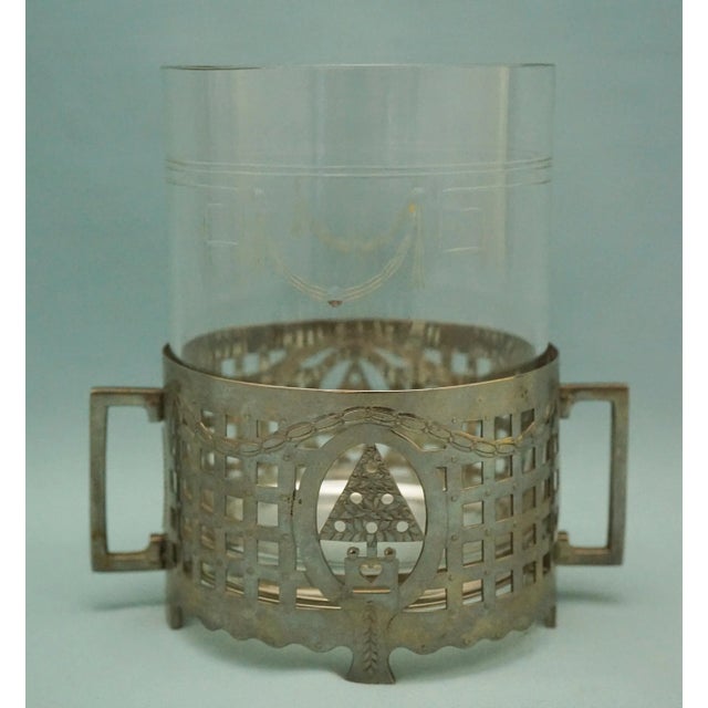 20th-Century Art Deco Crystal Vase with Silver-Plated Metal Stand attributed to Josef Franz Maria Hoffmann for the Wiener Werkstätte, Austria, 1920s For Sale - Image 6 of 18