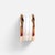 Modern Bulgari B Zero Wide Four- Band , 18 Karat Rose Gold Loops White Eternity Band For Sale - Image 3 of 8
