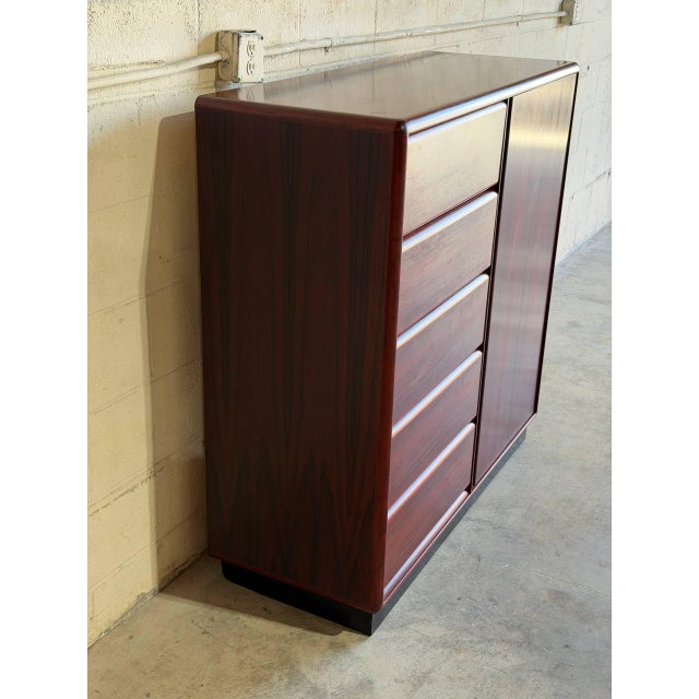 Brouer Gentleman Chest Rosewood Dresser Storage Denmark Mid-Century Modern 1970s For Sale In Los Angeles - Image 6 of 10