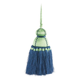 Pyar & Co. Trellis Home Tassel, Live & Navy, Medium For Sale