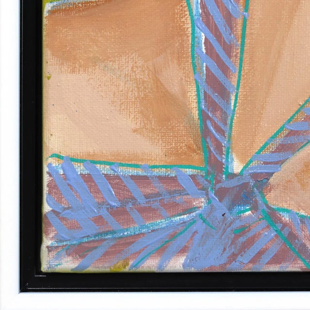 Miss Priss Palms 5 - Colorful Abstract Figurative Portrait Painting Original Artwork by Lindsey McCord For Sale - Image 4 of 9
