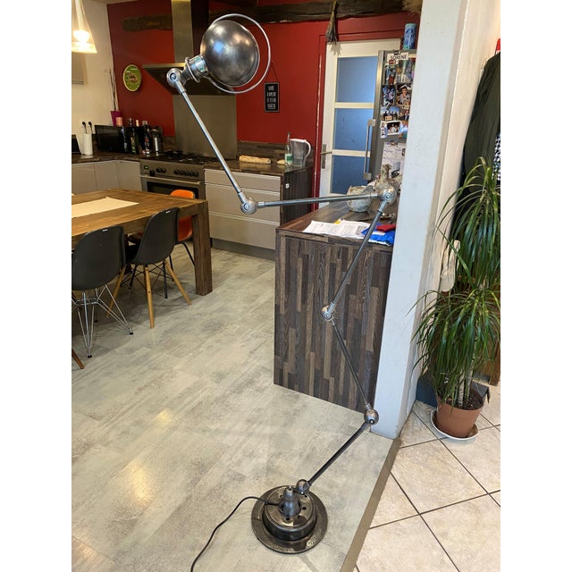 Industrial Graphite 5-Arm Floor Lamp by Jean-Louis Domecq for Jieldé, 1950s For Sale - Image 16 of 18