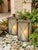 Pair of Neoclassical Style Mixed Metal Large Scale Hurricane Lanterns For Sale - Image 9 of 12