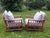 Vintage Rattan Armchairs with Quilted Seats, Set of 2 For Sale - Image 10 of 18