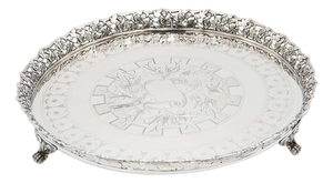 Silver Ticket Box with Grate and Engravings