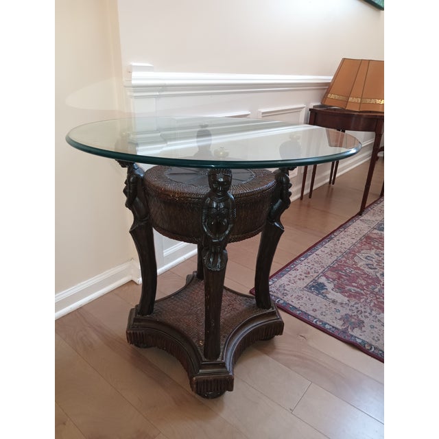Vintage Maitland Smith African Queen Collectors Accent Table. For Sale - Image 12 of 12