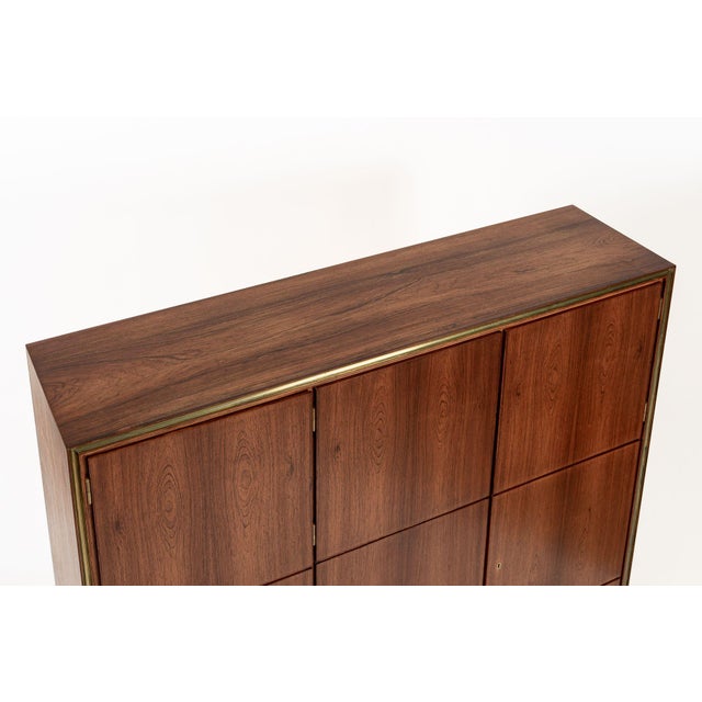 Exceptional Mid Century Danish Modern Floating Rosewood Wall Cabinet 1950s For Sale In Detroit - Image 6 of 13