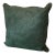 Custom Green Cow Hide Pillow With Leather Piping For Sale