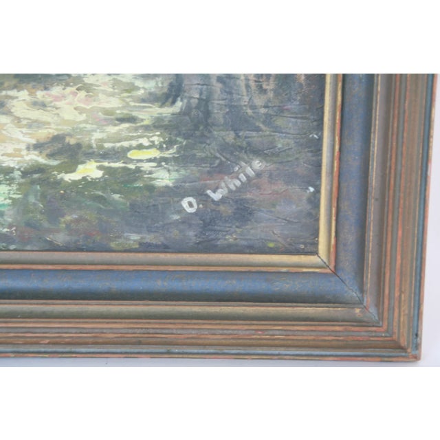 Impressionist Italian Villa, Vintage Oil Painting For Sale - Image 3 of 8