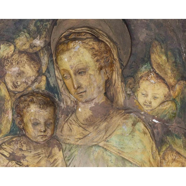 Unknown, Madonna and Child, Original Colored Chalk Drawing, 19th Century, Framed For Sale - Image 3 of 5