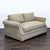 This loveseat features a classic design with rolled arms and soft, patterned upholstery. The wide seat and cushioned back...