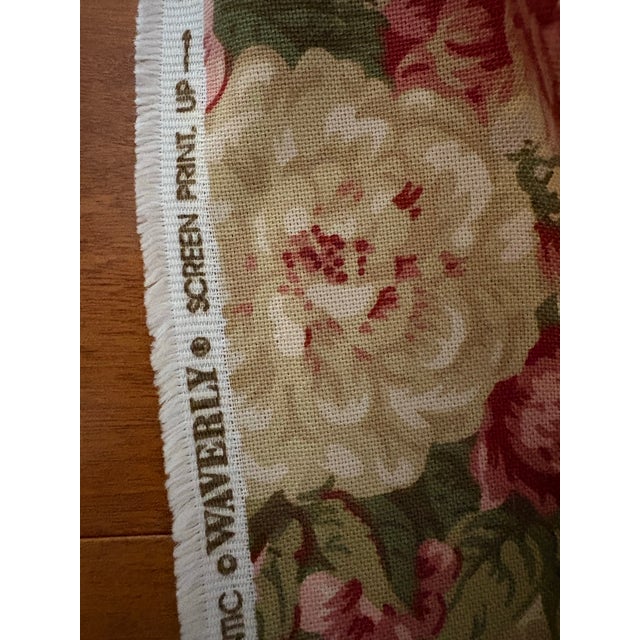 Waverly Floral "Sitting Pretty" Fabric 15+ Yards 56" Width Continuous Piece For Sale In Denver - Image 6 of 7