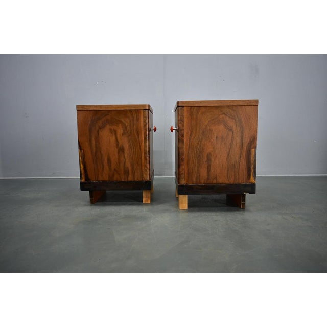 Art Deco Bedside Tables, Czechoslovakia, Set of 2 For Sale - Image 16 of 18
