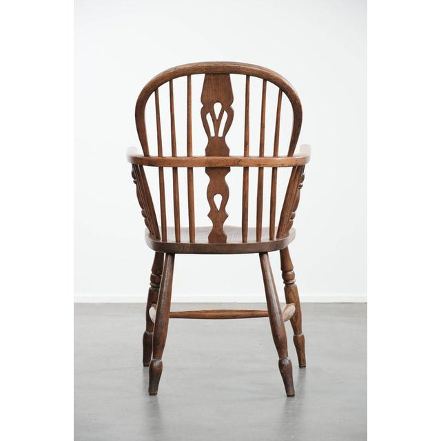 Antique English Lowback Windsor Chair For Sale - Image 4 of 15