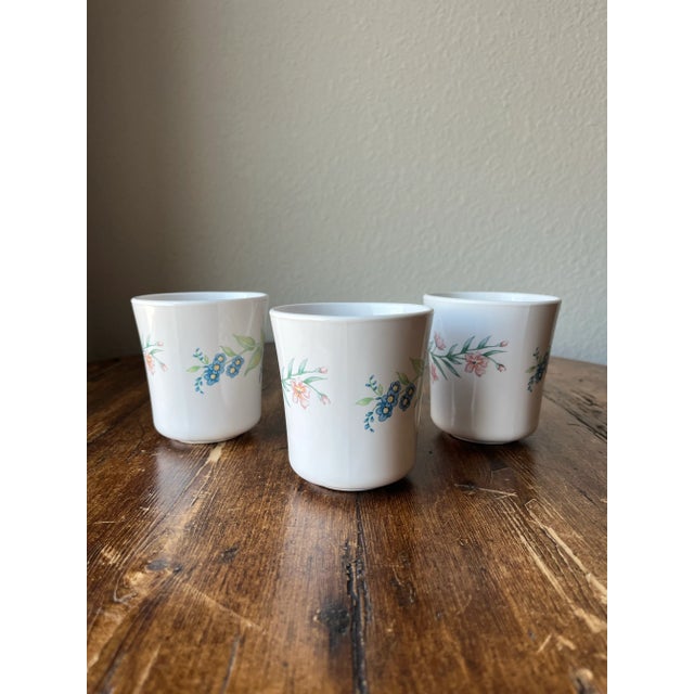 1990s Corningware Mugs Set of 3 My Garden Pattern Floral Design For Sale In Dallas - Image 6 of 9