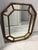 Late 20th Century Chinoiserie Faux Bamboo Gold Giltwood Hexagonal Mirror For Sale - Image 5 of 7
