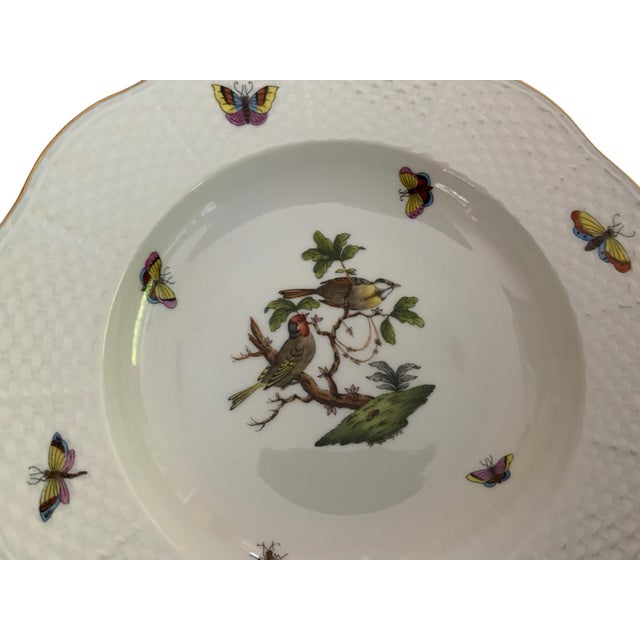 Herend Herand Rothschild Bird Complete Set of 12 8" Soup Plate Porcelain Ro/504 Made in Hungary For Sale - Image 4 of 11