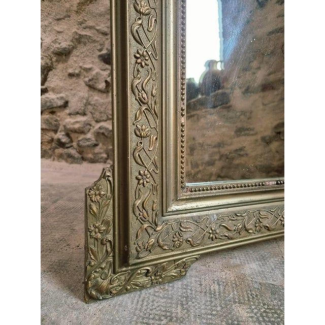 Large Napoleon III French Mirror with Composition Frame, 1890s For Sale - Image 11 of 16